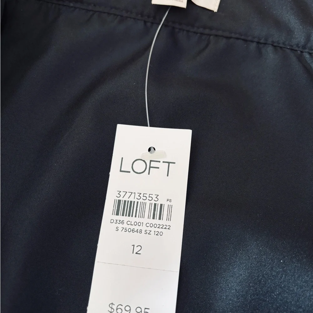 LOFT Black Bubble Mini Skirt with Ruffled Hem - Picture 5 of 7